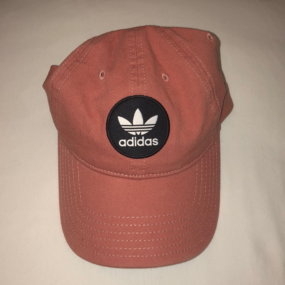 salmon pink adidas hat